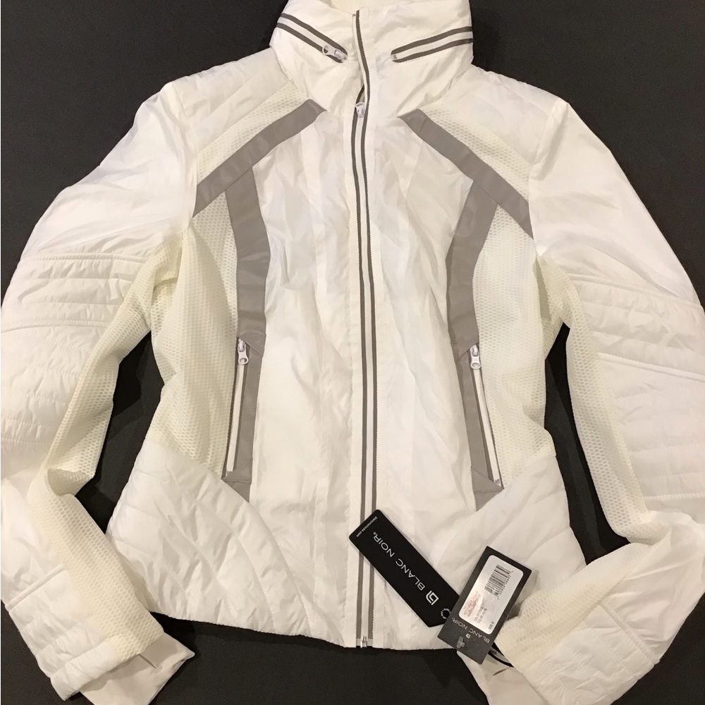 Blanc Noir White Reflective Windbreaker